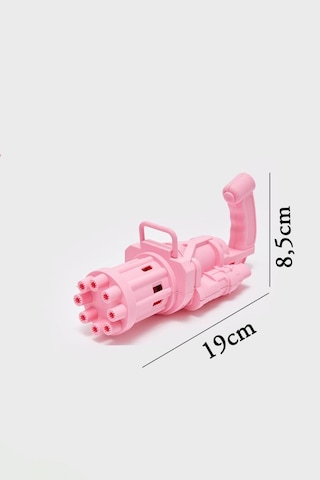 3 Parça Pilli 8 Delikli 19cm Köpük Makinası Ve 2x10ml Baloncuk Sıvılı Eğlenceli Çocuk Oyun Seti