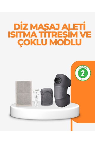 Ntc Isı Kontrollü Diz Masaj Aleti Titreşim Ve Isı Terapisi Beyaz - Siyah