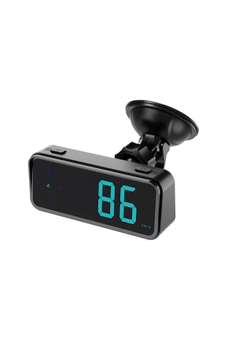 Tenfowee Araç Hud Görüntüleyici, Gps Hız/saat/yön Gösterimi, Led Renkli Ekran, Hız Aşımı Uyarısı, Kmh/mph Değiştirilebilir, Siyah Süpürge Askısı Yok