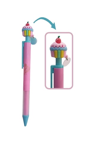 Cupcake Versatil Kalem 1 Adet Pasta Kapkek Figürlü 0,7 Uçlu Kalem Hediye Kalem Sevimli Kalem 001