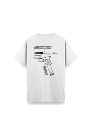 Glock Sırt Baskılı Bisiklet Yaka Erkek Tshirt Antrasit