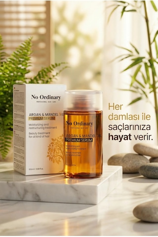 Premium Argan & Mandel Içerikli Doğal Saç Bakım Yağı & Serum 100ml