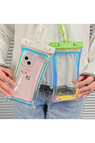 Skycity Pembe Renkli Tpu Materyal Su Geçirmez Telefon Çantası - Yüzme, Dalış Ve Doğa Etkinlikleri İçin - Tüm Yaş Grupları İçin Uygun - Şeffaf Ve Dayanıklı Pembe
