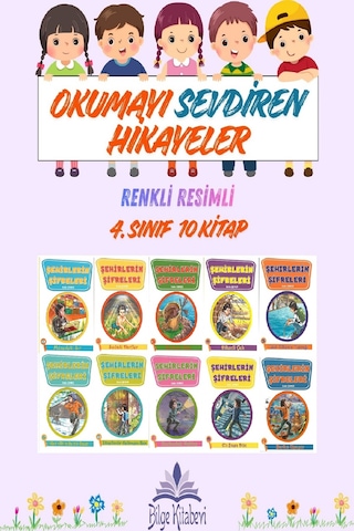 4.sınıf Okumayı Sevdiren Renkli Resimli Hikaye Seti 10 Kitap -2