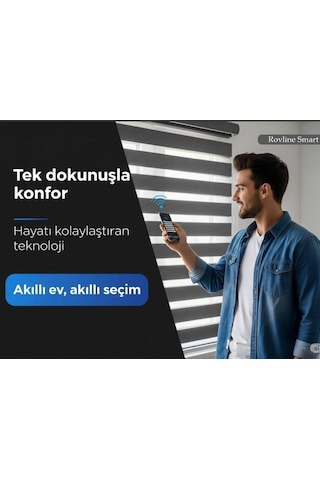 Rovline Akıllı Perde Motoru Rv200 Stor Perde Zincire Montaj