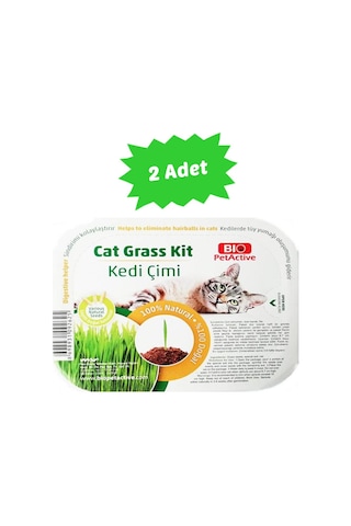 Bio Petactive Cat Grass Fileli Doğal Kedi Çimi Kiti 2'li