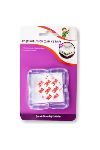 Mobee Ideal Baby Masa Köşe Koruyucu - 4 Adet Tek Paket 1410 Çok Renkli