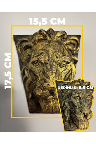 Aslan Kral Kafası Duvar Heykeli