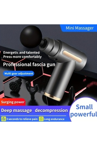 Güçlü Profesyonel Etki Spor Salonu Spor Kas Derin Doku Fasya Tabancası Boyun Sırt Kas Derin Titreşim Cep Masaj Tabancası Ofis Hediyesi İçin Uygun Siyah Çok Renkli