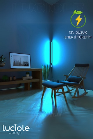 Led Abajur Aplik Gece Lambası Rgb Lambader 16 Renkli Uzaktan Kumandalı Işık 4 Animasyonlu Dipsiz100d