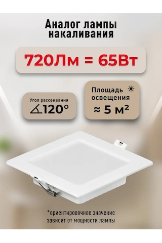 Smartbuy 9w 4000k Led Gömme Tavan Lambası 257418576 Beyaz