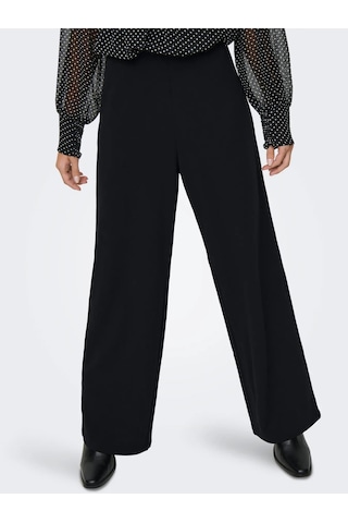 Only Onlbremen-yo Mw Wide Pant Pnt Noos Kadın Pantolon 15358283 Siyah
