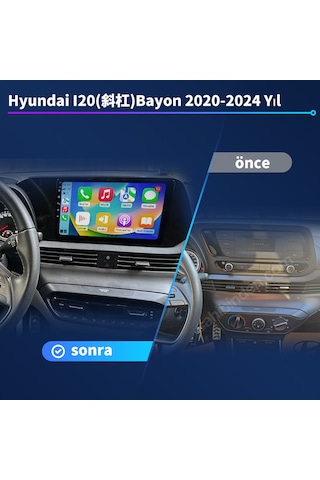 Hyundai I20 Bayon 2021-2024 Yıl 4gb Ram 64gb Rom Carplay Multimey