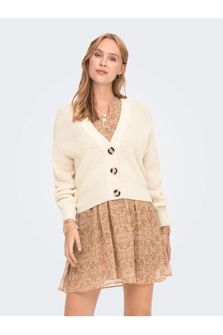 Jdy Jdyjusty L/s Short Cardigan Knt Noos Kadın Hırka 15200418 Krem
