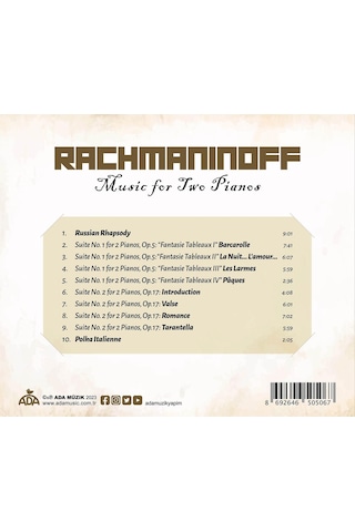 Gökhan Aybulus & Özgür Ünaldı - Rachmaninoff / Music For Two Pianos Cd