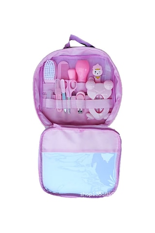 Bebek 13 Parça Takımı Paket Bebek Tırnak Makası, Tarak, Fırça, Burun Aspiratörü, Temizlik Çocukların Günlük İhtiyaçları Toptan Mavi Sıradan 13 Parça Set