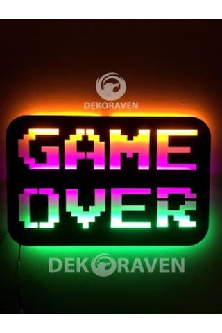 Game Over Led Işıklı Tablo (523524613)