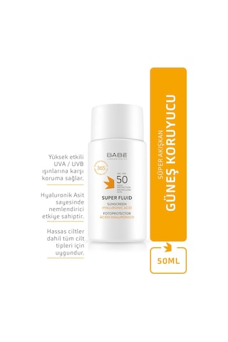 Babe Super Fluid Sunscreen Spf 50 50 ml Süper Etkili Güneş Koruyucu