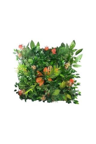Yapay Çiçek Duvar Kaplama Yapay Duvar Çiçeği 1m2 100 100cm Panel Şimşir Yapay Çiçekli Duvar