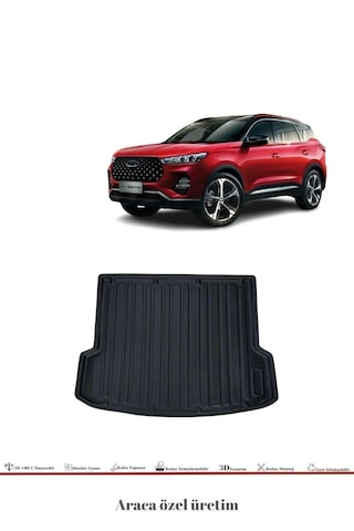 Chery Tiggo 8 Pro 2022 Sonrası 7 Koltuk Açık 3d Lüx Bagaj Havuzu