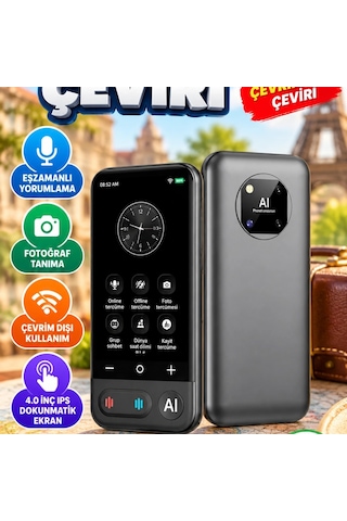 139 Dilli Taşınabilir Çeviri Makinesi 4.0 İnç Ips Dokunmatik Ekran 17 Dil Çevrimdışı Çeviri, Fotoğ