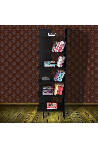 6 Raflı Köşe Kitaplık Dekoratif Köşe Kitaplığı Tlpk03s 001