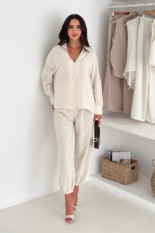 Gömlek Pantolon Takım Beyaz Beyaz