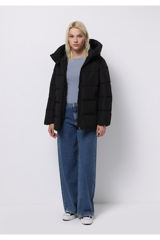 Colins Regular Fit Kapüşonlu Fermuarlı Astarlı Suya Dayanıklı Kadın Siyah Mont Cl1075971 Q1.v1 Blk Siyah