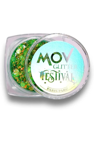 Mov Krem Glitter Festival No:5 Paris Parc Yeşil Altın Simli Festival Makyajı Yeşil Altın