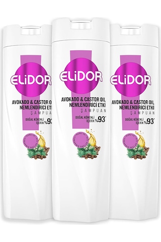 Elidor Avokado ve Castor Oil Nemlendirici Etki Şampuan 3 x 400 ML