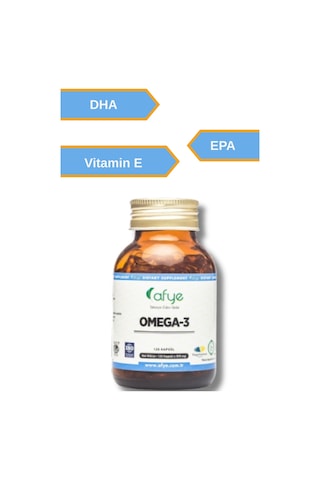 Afye Omega-3 Balık Jelatin 120 Kapsül Bitkisel 595 Mg Kapsül