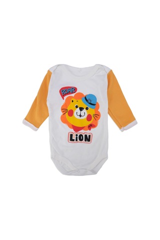 Bebelop Lion Baskılı Uzun Kollu Çıtçıtlı Zıbın 001
