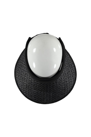 Uv Korumalı 50 Faktör Kadın Hasır Vizör Şapka Örgü Tasarım Vizör Füme