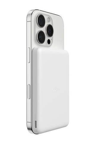 Belkin Bpd010hqwh Boostcharge 5.000 Mah Magsafe Uyumlu 15w Kablosuz Slim Powerbank - Beyaz Siyah