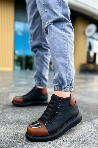 Ch267 Gst Roma Mirror Erkek Bot Sıyah/taba Renkli