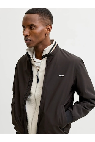 Jack&jones Jprblubrad Erkek Bomber Ceket 12273393 Siyah - Kırmızı