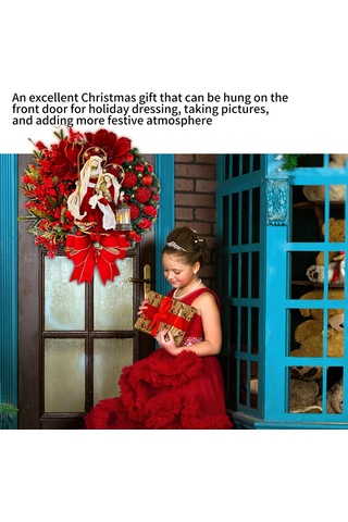 Xiyyadms 30 Cm Kırmızı Abs Noel Kapı Çöreği - Hediyelik Kutulu Dekoratif Açık Kapak Tasarımı