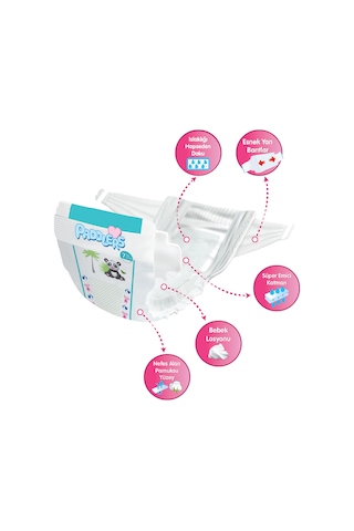 Paddlers Bebek Bezi 7 Numara XX-Large 128 Adet (20-30 Kg) Ekstra Jumbo Set