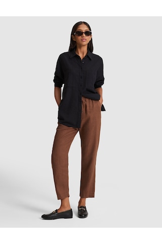 Pierre Cardin Kadın Kahverengi Pantolon Kanvas-chino 50321220-vr029