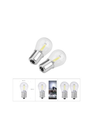 Kosona 1156 Tepki Pini Dc12v-28v Cob Led Flaş Otomobil Fren Lambası-sinyal-revers-geri Vardiya Işığı Beyaz 2 Adet