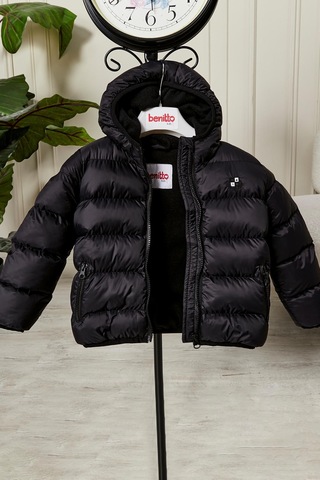 Benitto Kids Erkek Bebek Çocuk Mont 51282 Siyah