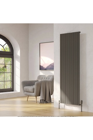 Lojimax Alüminyum Dekoratif Radyatör Bamboo 1800x359mm 3 Dilim Dokulu Antrasit Gri 792 W Yüksek Isıl Güç