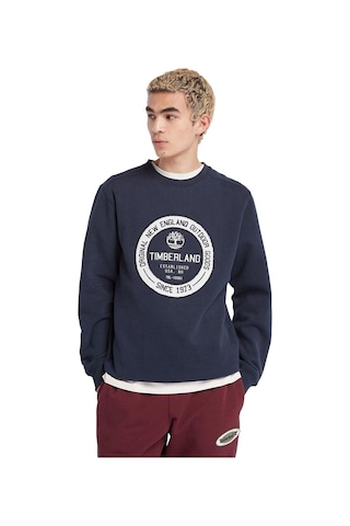 Timberland Ls Elevated Brand Carrier Crew Erkek Sweatshirt-153 Mavi