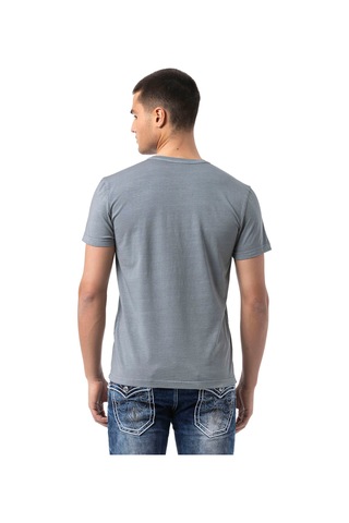Cipo & Baxx Erkek Regular Fit Baskılı Pamuklu T-shirt Ct827 Gre