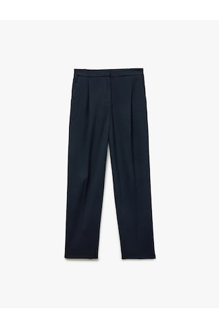 Koton Düz Paça Beli Lastikli Pileli Kumaş Pantolon Lacivert 5spk40003uw Lacivert