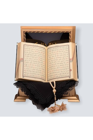 Gold Sandıklı Hafız Boy Kur'An-I Kerim Seti Set(Siyah)