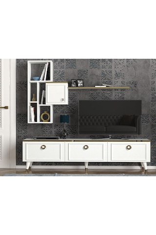 Dekorister Exclusive Kornelya Tv Ünitesi Beyaz