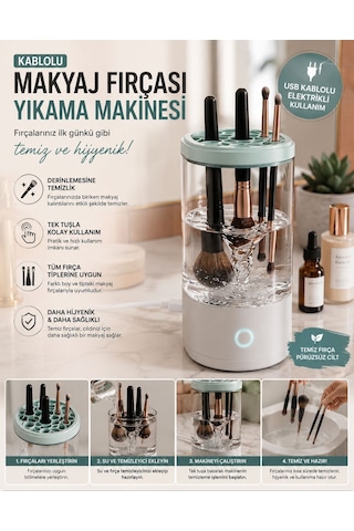 Usb Kablolu Elektrikli Makyaj Fırçası Yıkama Ve Temizleme Makinesi
