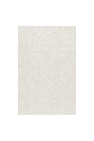 Merinos Vista %100 Akrilik Beyaz Kesme Halı Yolluk Antre Koridor Salon Halısı Geometrik Desenli 76590-60