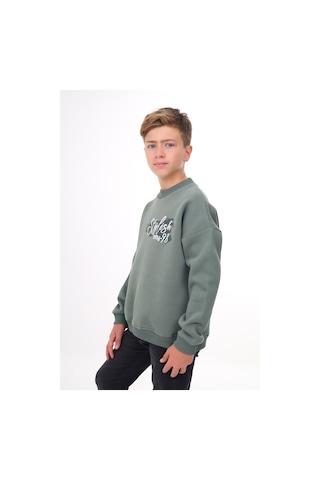 Toontoy Erkek Çocuk Baskılı Sweatshirt Yeşil